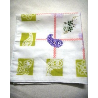 Set of 4 Floral Print Ladies Cotton Big Handkerchiefs Napkin - 13 inches Square